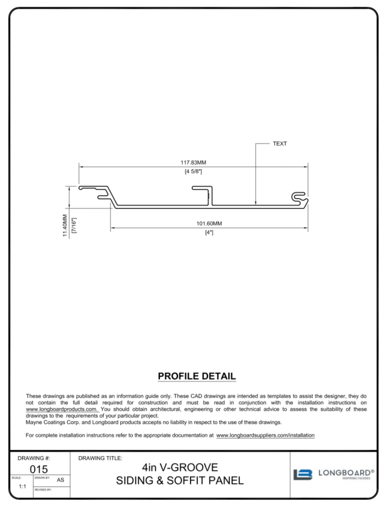015 4 inch V Groove Siding and Soffit