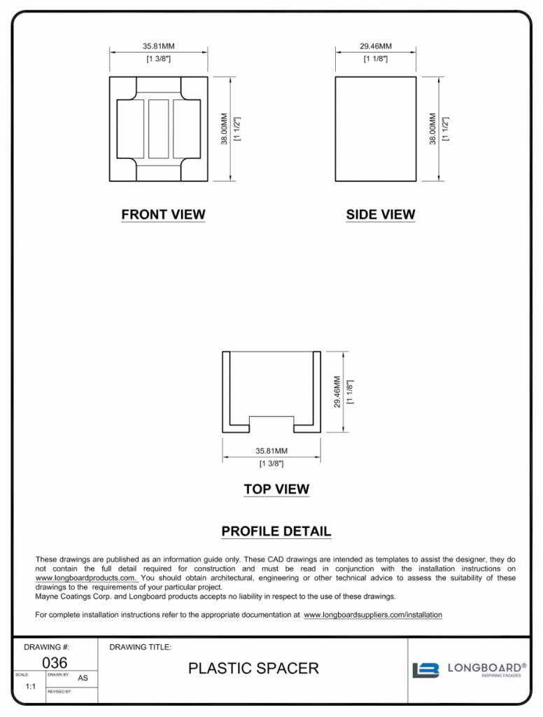 036 Plastic Spacer