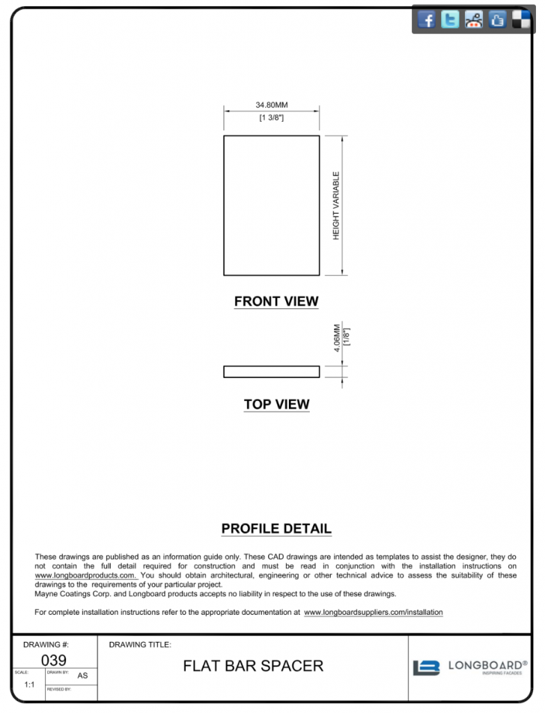 039 Flat Bar Spacer
