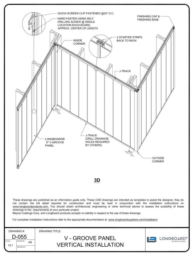D-055 V Groove Panel Vertical Install